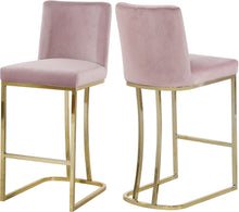 Load image into Gallery viewer, Heidi Pink Velvet Stool
