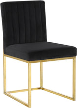 Load image into Gallery viewer, Giselle Black Velvet Dining Chair
