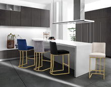 Load image into Gallery viewer, Heidi Cream Velvet Stool