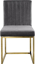 Load image into Gallery viewer, Giselle Grey Velvet Dining Chair