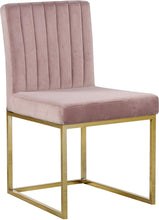 Load image into Gallery viewer, Giselle Pink Velvet Dining Chair
