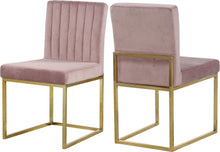 Load image into Gallery viewer, Giselle Pink Velvet Dining Chair