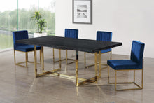 Load image into Gallery viewer, Giselle Navy Velvet Dining Chair