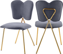 Load image into Gallery viewer, Angel Grey Velvet Dining Chair