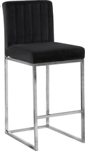 Load image into Gallery viewer, Giselle Black Velvet Stool