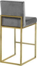 Load image into Gallery viewer, Giselle Grey Velvet Stool