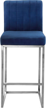 Load image into Gallery viewer, Giselle Navy Velvet Stool