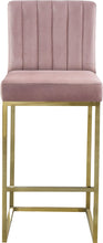 Load image into Gallery viewer, Giselle Pink Velvet Stool