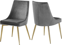 Load image into Gallery viewer, Karina Grey Velvet Dining Chair