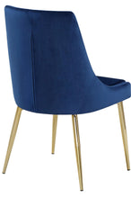 Load image into Gallery viewer, Karina Navy Velvet Dining Chair