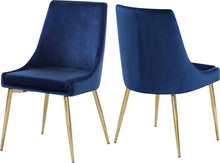 Load image into Gallery viewer, Karina Navy Velvet Dining Chair