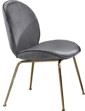 Load image into Gallery viewer, Paris Grey Velvet Dining Chair