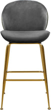 Load image into Gallery viewer, Paris Grey Velvet Stool