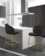 Load image into Gallery viewer, Paris Black Velvet Stool