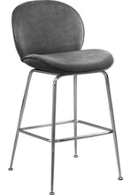 Load image into Gallery viewer, Paris Grey Velvet Stool