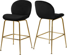 Load image into Gallery viewer, Paris Black Velvet Stool