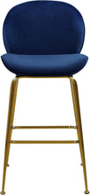 Load image into Gallery viewer, Paris Navy Velvet Stool