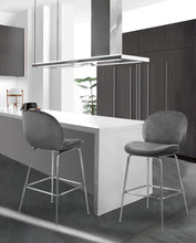 Load image into Gallery viewer, Paris Grey Velvet Stool