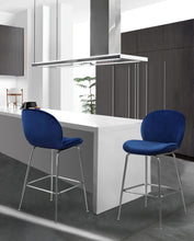 Load image into Gallery viewer, Paris Navy Velvet Stool
