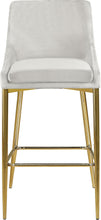Load image into Gallery viewer, Karina Cream Velvet Stool