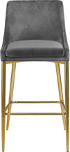 Load image into Gallery viewer, Karina Grey Velvet Stool