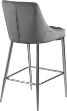 Load image into Gallery viewer, Karina Grey Velvet Stool