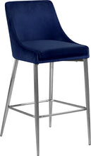 Load image into Gallery viewer, Karina Navy Velvet Stool