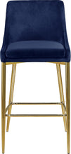 Load image into Gallery viewer, Karina Navy Velvet Stool