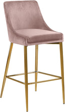 Load image into Gallery viewer, Karina Pink Velvet Stool