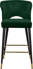 Load image into Gallery viewer, Kelly Green Velvet Stool