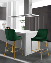 Load image into Gallery viewer, Karina Green Velvet Stool
