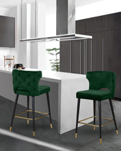 Load image into Gallery viewer, Kelly Green Velvet Stool