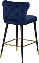Load image into Gallery viewer, Kelly Navy Velvet Stool