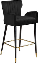 Load image into Gallery viewer, Luxe Black Velvet Stool