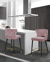 Load image into Gallery viewer, Kelly Pink Velvet Stool