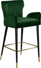 Load image into Gallery viewer, Luxe Green Velvet Stool