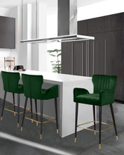 Load image into Gallery viewer, Luxe Green Velvet Stool