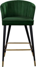 Load image into Gallery viewer, Cassie Green Velvet Stool
