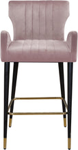 Load image into Gallery viewer, Luxe Pink Velvet Stool