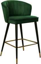 Load image into Gallery viewer, Cassie Green Velvet Stool