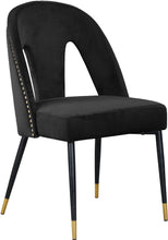Load image into Gallery viewer, Akoya Black Velvet Dining Chair
