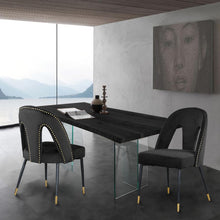 Load image into Gallery viewer, Akoya Black Velvet Dining Chair