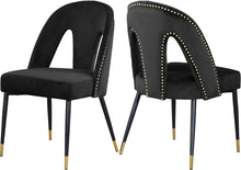 Load image into Gallery viewer, Akoya Black Velvet Dining Chair