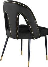 Load image into Gallery viewer, Akoya Black Velvet Dining Chair