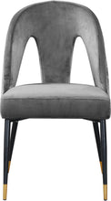 Load image into Gallery viewer, Akoya Grey Velvet Dining Chair
