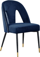 Load image into Gallery viewer, Akoya Navy Velvet Dining Chair