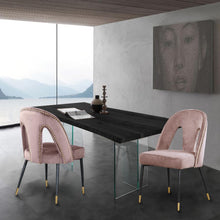 Load image into Gallery viewer, Akoya Pink Velvet Dining Chair