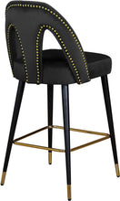 Load image into Gallery viewer, Akoya Black Velvet Stool