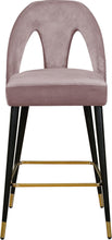 Load image into Gallery viewer, Akoya Pink Velvet Stool