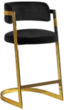 Load image into Gallery viewer, Stephanie Black Velvet Stool